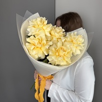 Букет "5 жёлтых французских роз"